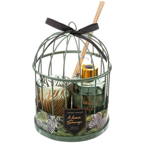 Geschenkbox Käfig Jungle - exotische Vanille - wilde Orchidee