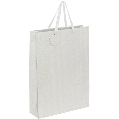 Geschenktasche Glitzer groß Silber - Atmosphera créateur d'intérieur
