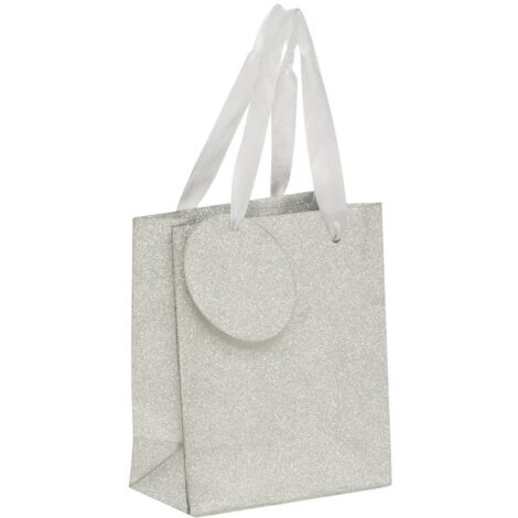 Geschenktasche Pailletten Minigröße Silber - Feeric lights & christmas