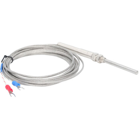 Geschirmter Thermoelement-Temperaturfühler Typ K, empfindlicher Detektor mit 50-mm-Sonde und 3-Meter-Kabel