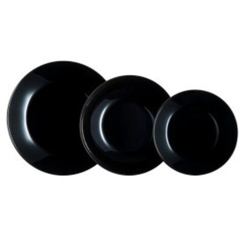 Geschirr Luminarc Zelie Schwarz Glas 18 Stücke