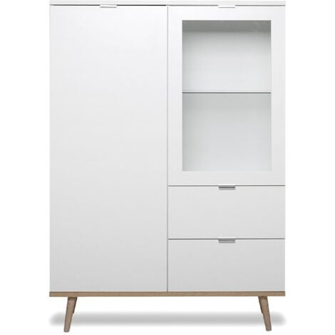 Geschirrschrank mit 2 Türen und 2 Schubladen H140 cm - Kopenhagen