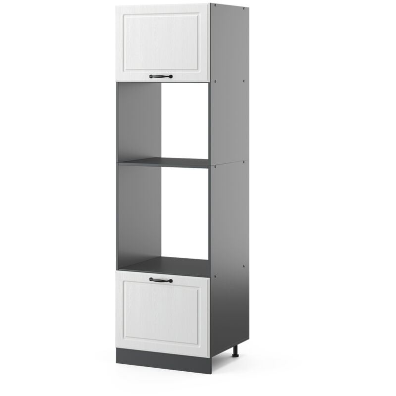 Vicco - Mikrowellenschrank R-line, Weiß Landhaus, 60 Cm