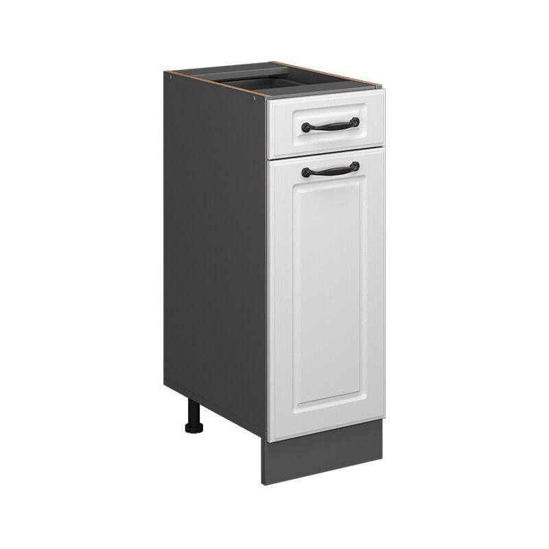 Vicco - Küchenunterschrank R-line, Weiß Landhaus, 30 Cm Ohne Arbeitsplatte