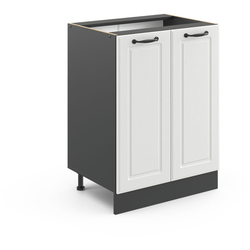 Vicco - Küchenunterschrank R-line, Weiß Landhaus, 60 Cm Ohne Arbeitsplatte
