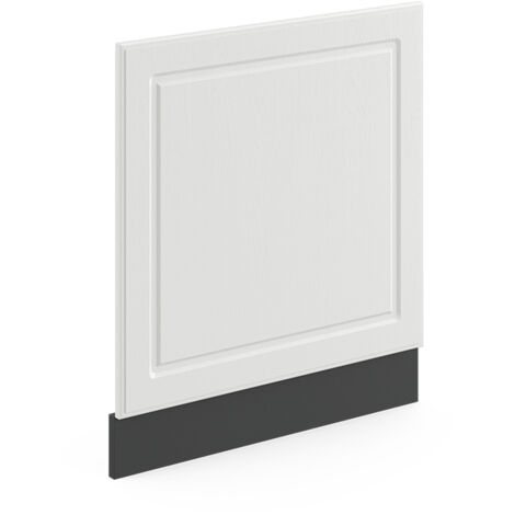 Geschirrspülerfront „R-Line“ 60cm Weiß/Anthrazit Landhausstil Vicco