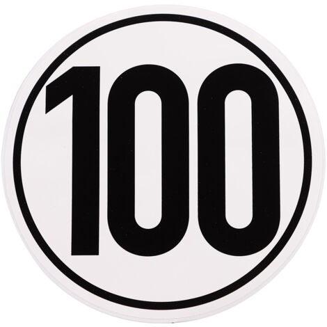 Geschwindigkeitsaufkleber 100 km/h D= 200mm