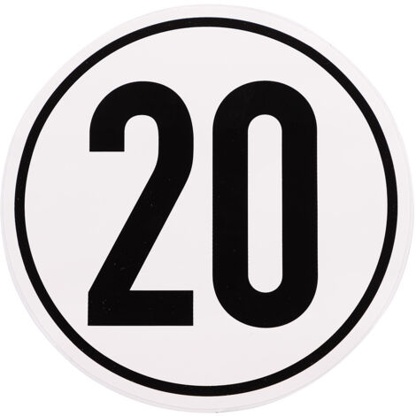 Geschwindigkeitsaufkleber 20 km/h D= 200mm