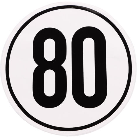 Geschwindigkeitsaufkleber 80 km/h D= 200mm