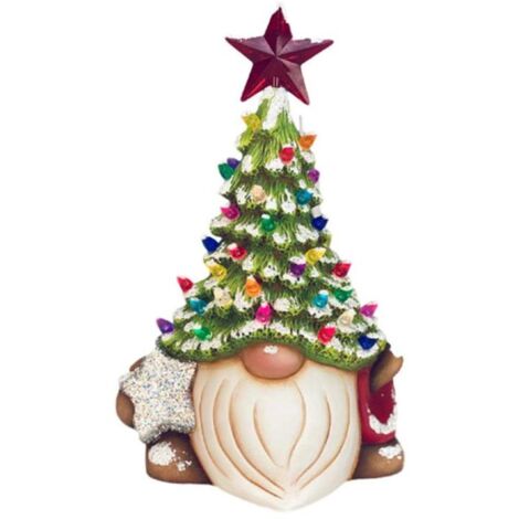 Gesichtslose Weihnachtswichtel-Figur aus Kunstharz, Weihnachtsbaumschmuck und Neujahrsgeschenk