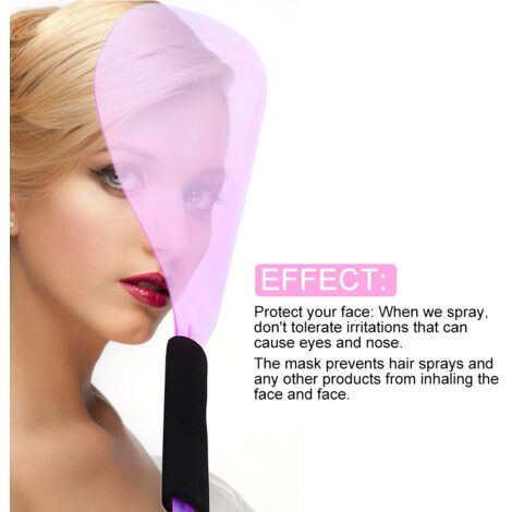 Gesichtsschutz für Friseure – Universelles Salonaccessoire gegen Haare und Haarspray (Pink)