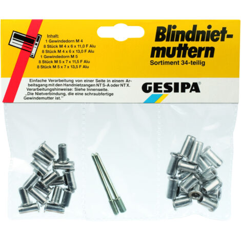 Gesipa 1433675 Blindniete       34 Teile