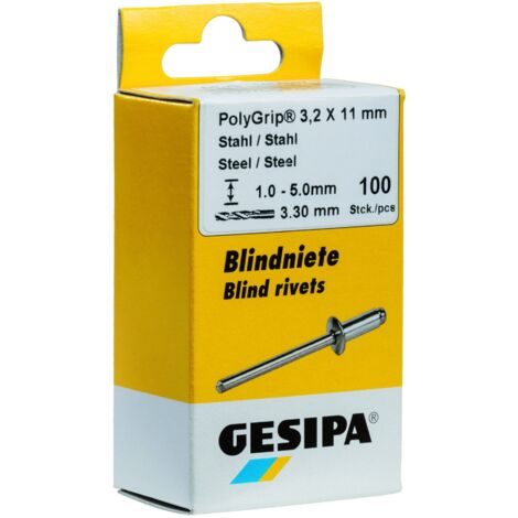 Gesipa 1464830 Blindniete (Ø x L) 3.2 mm x 11 mm Edelstahl Edelstahl 75 St.