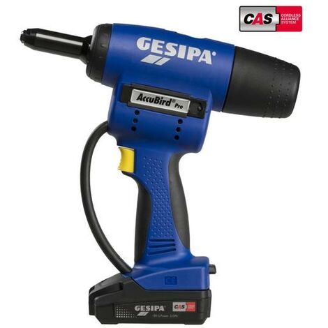 GESIPA Akku Blindnietgerät AccuBird Pro 13000 N, Gerätehub 25 mm + Akku 2,0 Ah
