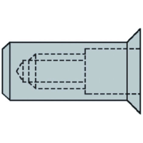 Gesipa CAP-Blindnietmuttern Alu Senkkopf M 6 x 9 x 25 100 Stk