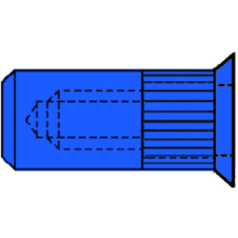 GESIPA CAP-Blindnietmuttern Stahl Senkkopf M 6 x 9 x 23-GES1432383