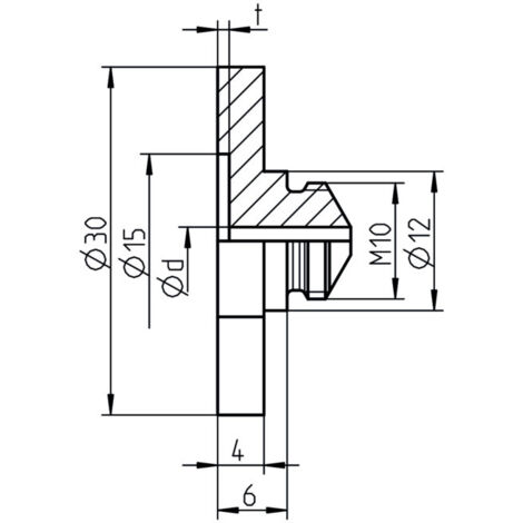 Gesipa PA17/36 (avec renfoncement) Embout pour plaque A2