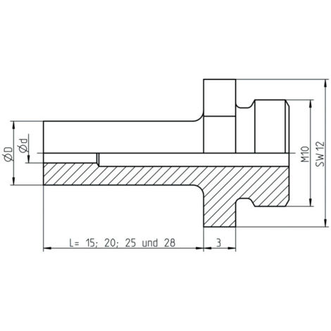 Gesipa pièce de rechange embout buccal 45 extérieur AV SL 25