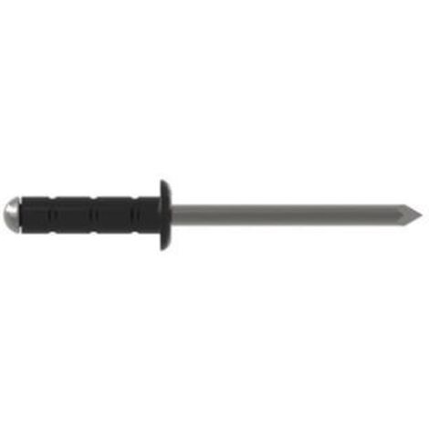 GESIPA PolyGrip Blindniete Alu/Niro 4,8 x 15 Flachrundkopf RAL 9005 Tiefschwarz-GES1456121