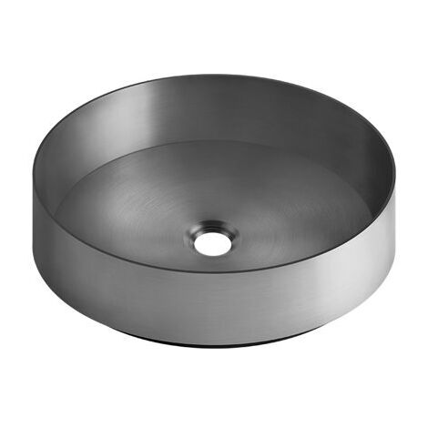 Gessi 316, Lavabo de sobremesa, redondo, acero inoxidable 400mm,