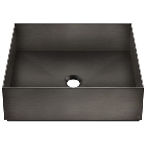 Gessi 316, vasque à poser en acier inoxydable 400x400mm,