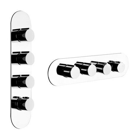Gessi Anello, ensemble prêt à monter avec 3 voies séparées,