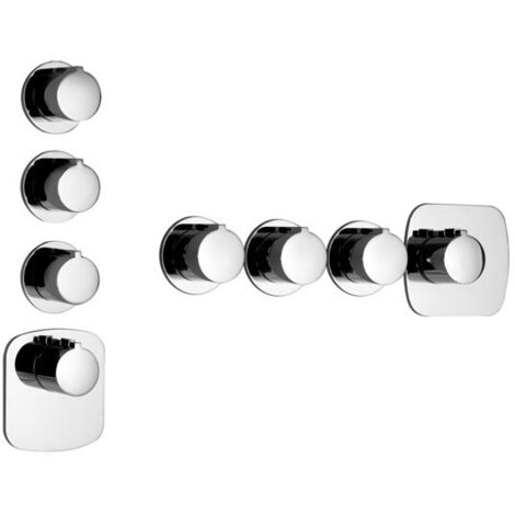 Gessi Anello, Fertigmontageset mit 3 separaten Wegen, 43236031