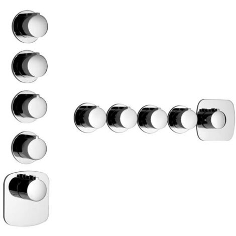 Gessi Anello, Fertigmontageset mit 4 separaten Wegen, 43238031