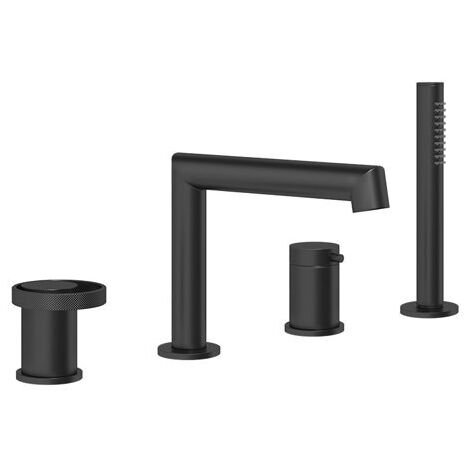 Gessi Anello Mezclador monomando de cuatro agujeros para bañera