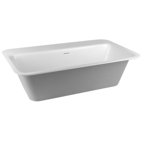 Gessi Badewanne Rettangolo, Cristalplant (mattes Weiß), RAL9005,