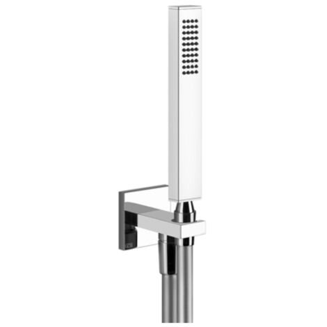 GESSI Brause-Set RETTANGOLO inklusive Wandanschlussbogen chrom