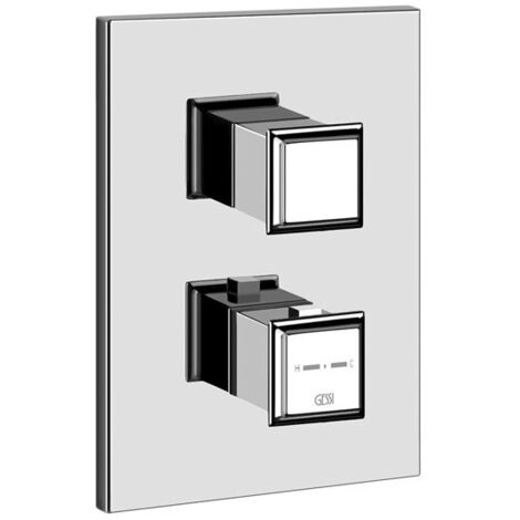 Gessi Eleganza, kit prêt à lemploi, pour thermostat encastré avec