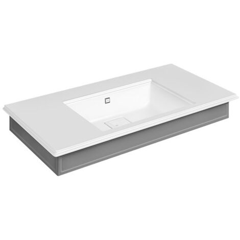 Gessi Eleganza lavabo, 1100 x 522mm, Cristalplant (blanc mat),