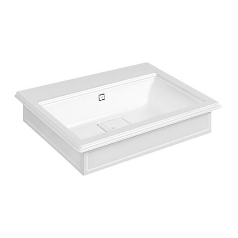 Gessi Eleganza Waschtisch, 700 x 522mm, Cristalplant (mattes