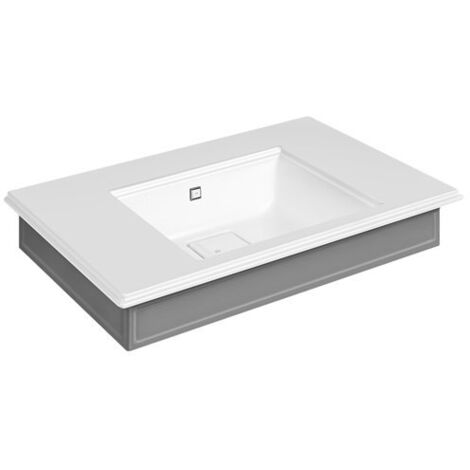 Gessi Eleganza Waschtisch, 900 x 522mm, Cristalplant (mattes