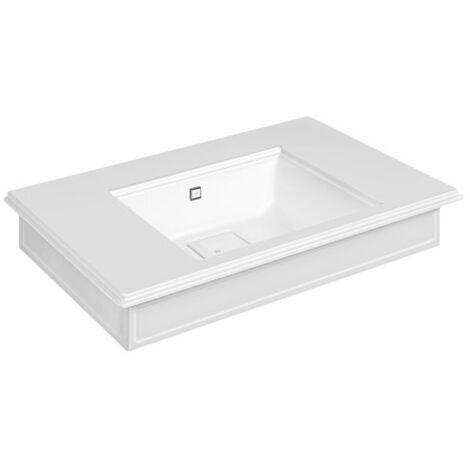 Gessi Eleganza Waschtisch, 900 x 522mm, Cristalplant (mattes