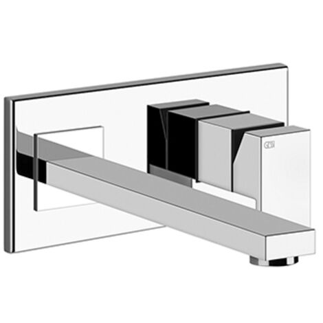 GESSI Farbset RETTANGOLO UP-Waschtisch-Einhebelmischer chrom