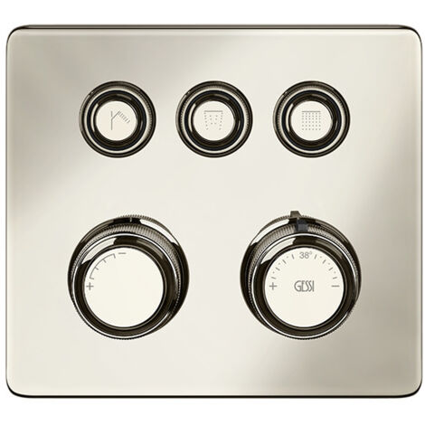 Gessi Hi-FI Fertigmontageset Thermostat mit Tasten-Bedienung