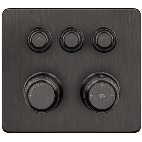 Gessi Hi-FI Fertigmontageset Thermostat mit Tasten-Bedienung