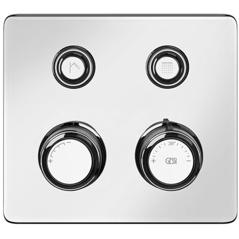Gessi Hi-FI Fertigmontageset Thermostat mit Tasten-Bedienung