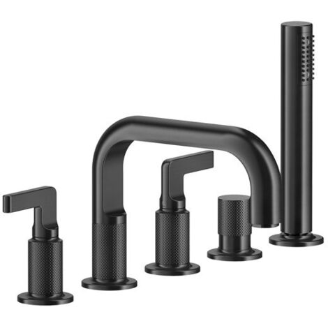 Gessi Inciso- 2-Hebel-Griff-5-Loch-Wannenrand-Armatur,
