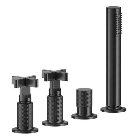 Gessi Inciso+ 2 poignées croisées, robinetterie de baignoire 4