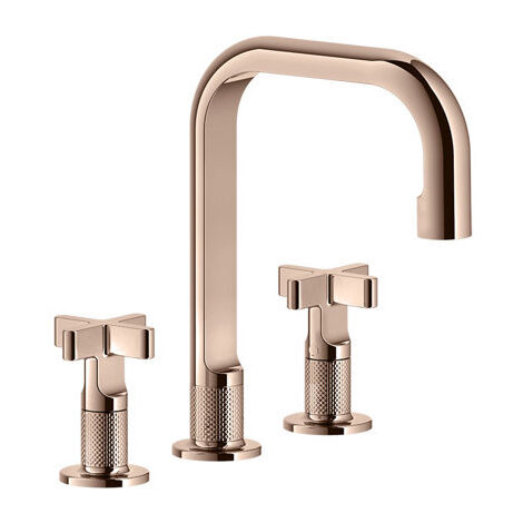 Gessi Inciso+ 3-Loch-Waschtischarmatur, Auslauf H=139 mm x