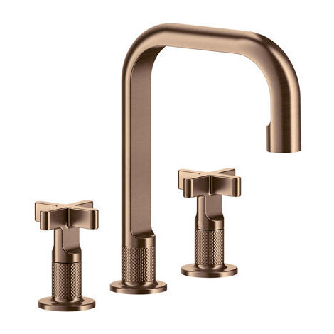 Gessi Inciso+ 3-Loch-Waschtischarmatur, Auslauf H=139 mm x