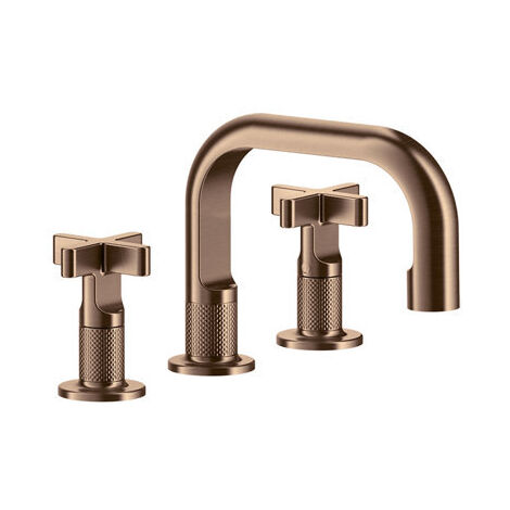 Gessi Inciso+ 3-Loch-Waschtischarmatur, Auslauf H=59 mm x