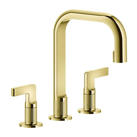 Gessi Inciso- 3-Loch-Waschtischarmatur mit Auslauf H=139 mm x