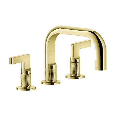 Gessi Inciso- 3-Loch-Waschtischarmatur mit Auslauf H=59 mm x