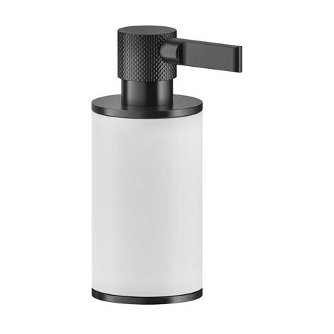 Gessi Inciso distributeur de savon sur pied, récipient blanc mat,