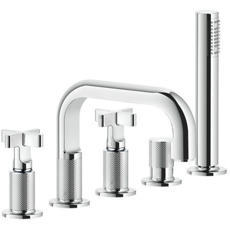 Gessi Inciso+ Mélangeur bain-douche 5 trous à 2 poignées