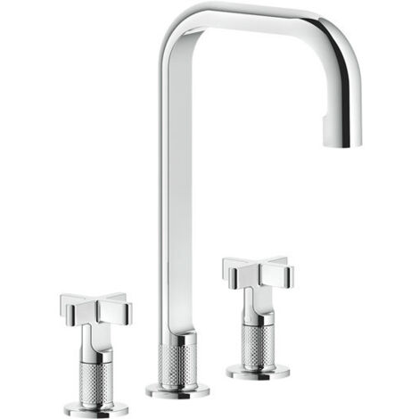 Gessi Inciso+ Mélangeur lavabo 3 trous, bec H=212 mm x 160 mm